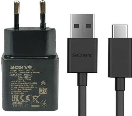 Communistisch ouder Minder ᐅ • Oplader Sony Xperia X Compact USB-C 2.7 Ampere 100 CM - Origineel -  Zwart | Eenvoudig bij GSMOplader.nl