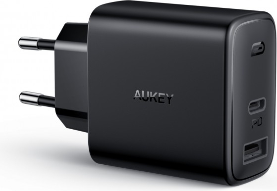 hangen willekeurig vervolgens ᐅ • Power Delivery Oplader (USB A + USB C) Aukey 30W | Eenvoudig bij  GSMOplader.nl