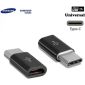 Samsung Galaxy C7 Pro Converter Micro-USB Naar USB-C - Origineel - Zwart