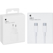 Apple Oplader + USB-C naar USB-C kabel - Origineel Retailverpakking - 20W - 2 Meter