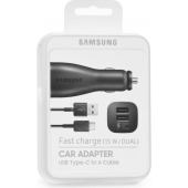 Auto Snellader Samsung Galaxy Tab S7 - USB-C - 2 Ampere 100 CM - Origineel - Zwart - Blister