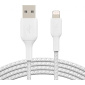 Belkin Boost Braided USB-A naar Lightning kabel - 2 Meter - Wit