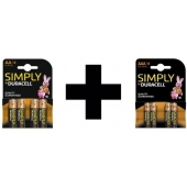 Duracell Simply Alkaline 4x AA & 4x AAA batterijen