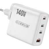 GO SOLID! USB-C 140W Snellader GaN2 - 4 Poorten USB-C/USB-A - wit