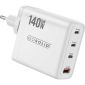 GO SOLID! USB-C 140W Snellader GaN2 - 4 Poorten USB-C/USB-A - wit