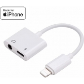 Audio Jack 3,5 mm en Lightning splitter - geschikt voor iPhone   