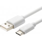 Micro-USB kabel voor Samsung - Wit - 0.25 Meter