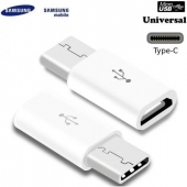 Samsung Galaxy A42 Converter Micro-USB Naar USB-C - Origineel - Wit