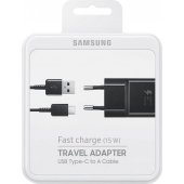 Samsung Galaxy M51 Fast Charger 15W USB-C - Zwart - Retailverpakking - 1.5 Meter